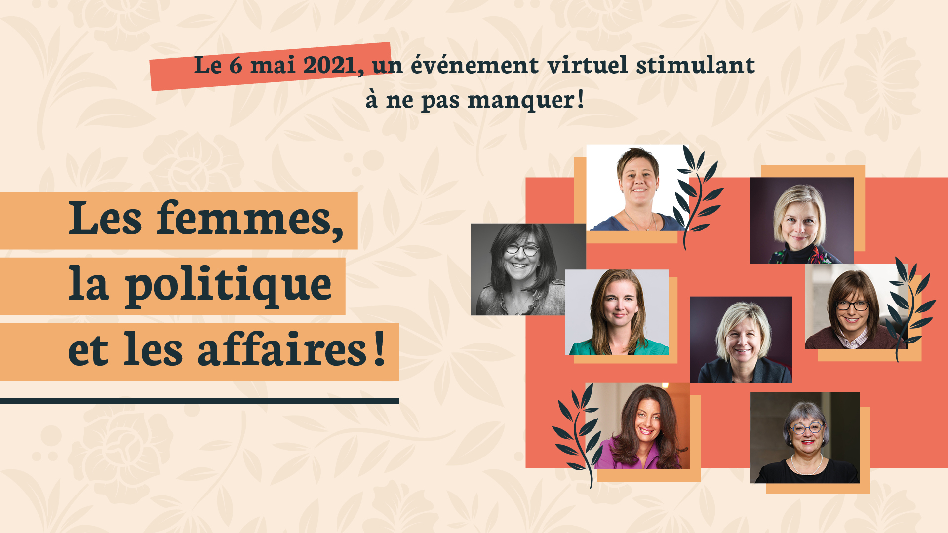 Événement virtuel Les femmes, la politique et les affaires! ce 6 mai