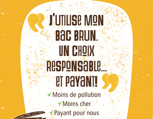 Campagne de promotion à l’utilisation du bac brun : un choix responsable... et payant!